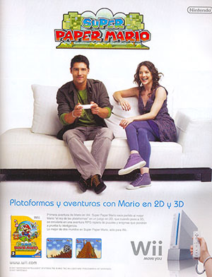 Publicidad impresa de Super Paper Mario